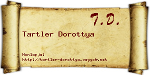 Tartler Dorottya névjegykártya